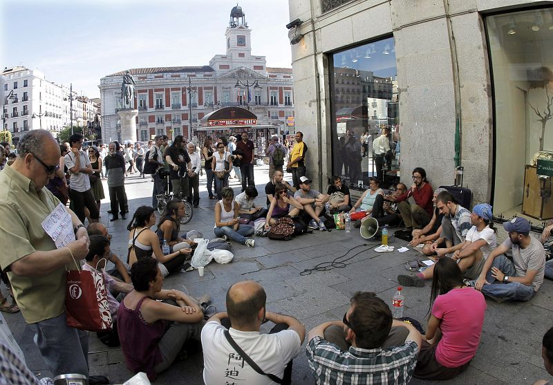 LOS INDIGNADOS VUELVEN A CONCENTRARSE EN MADRID PARA CONMEMORAR EL PRIMER ANIVERSARIO DEL 15M