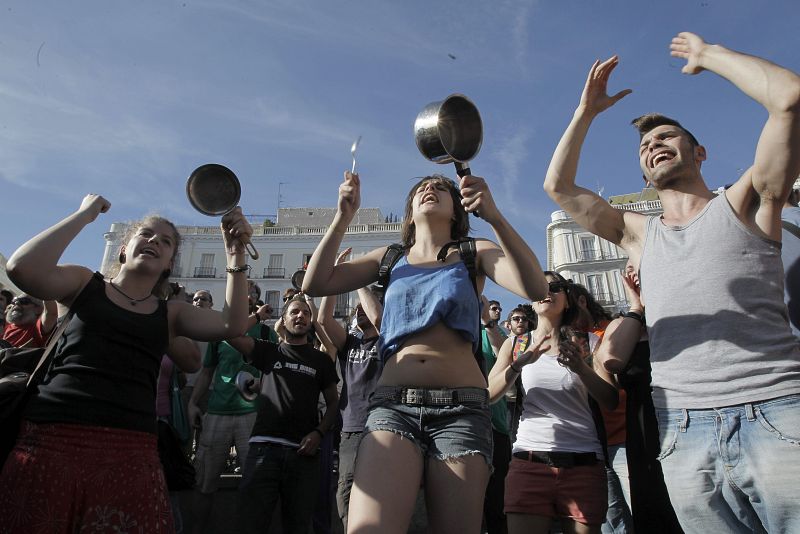 LOS INDIGNADOS VUELVEN A CONCENTRARSE HOY EN SOL PARA CONMEMORAR EL PRIMER ANIVERSARIO DEL 15M
