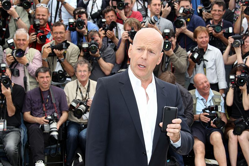 Bruce Willis durante el photocall de "Moonrise Kingdom", la película de Wes Andreson que inaugura esta 65 edición del festival de cine de Cannes