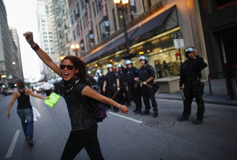 Despliegue policial en Chicago ante las protestas por la cumbre de la OTAN