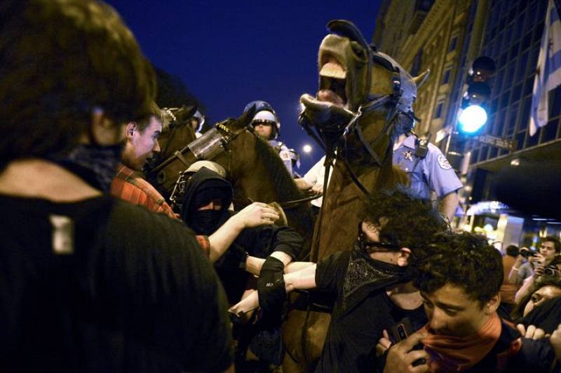 Protestas contra la OTAN en Chicago