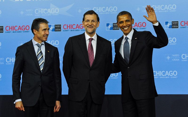 Rajoy y Obama en la cumbre de la OTAN
