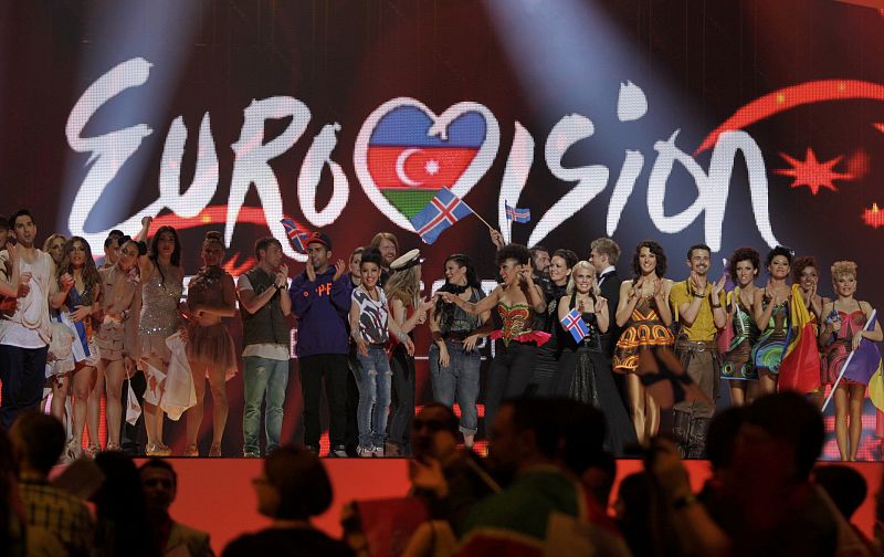 Todos los finalistas de Eurovisión, en el Baku Crystal Hall
