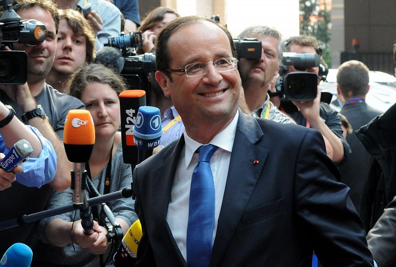 El presidente francés, François Hollande, uno de los más buscados por la prensa