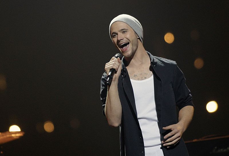 Roman Lob Song en el ensayo general de Eurovisión