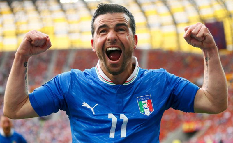 Di Natale celebra su gol, el 0-1 en Gandsk