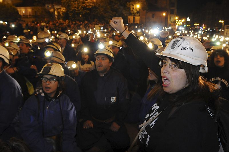Manifestación por la minería del carbón en León