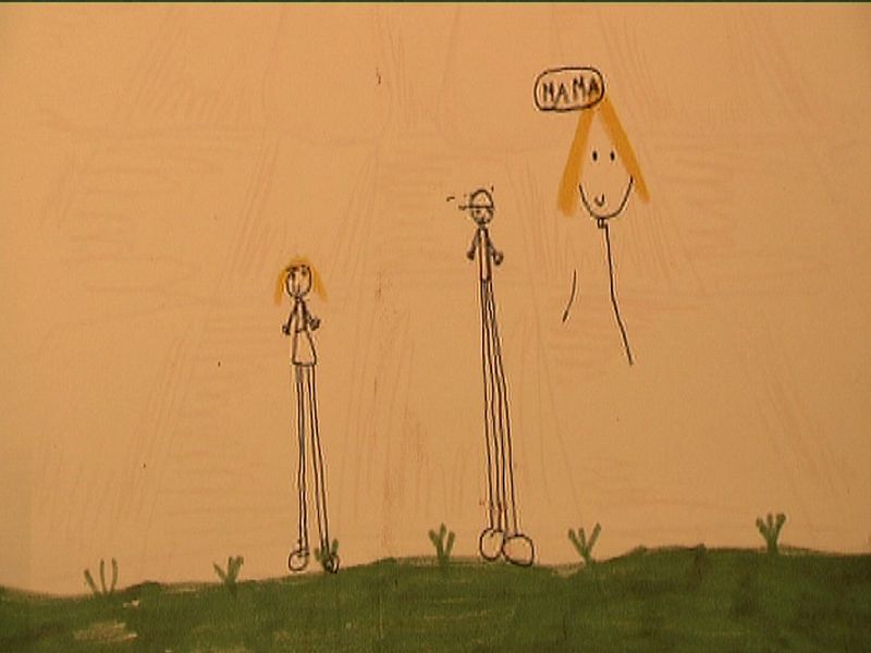 Dibujo realizado por niño expuesto a la violencia de género sufrida por su madre 5