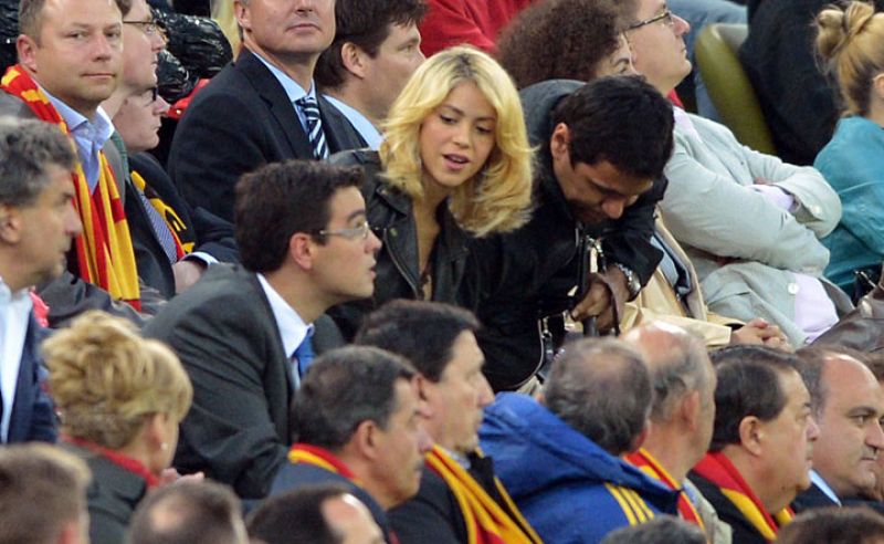 La cantante colombiana, Shakira, disfrutando del encuentro