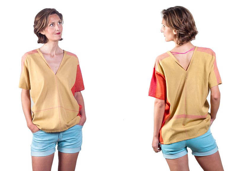 Camisa de manga corta de la serie Oro de Irene Peukes