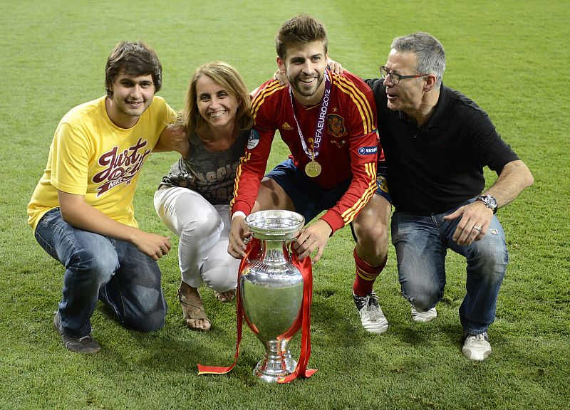 Piqué ha compartido con su familia la victoria