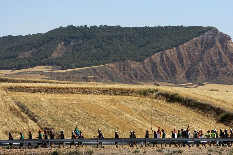 Llega a Guadalajara la segunda columna de mineros procedentes de Teruel