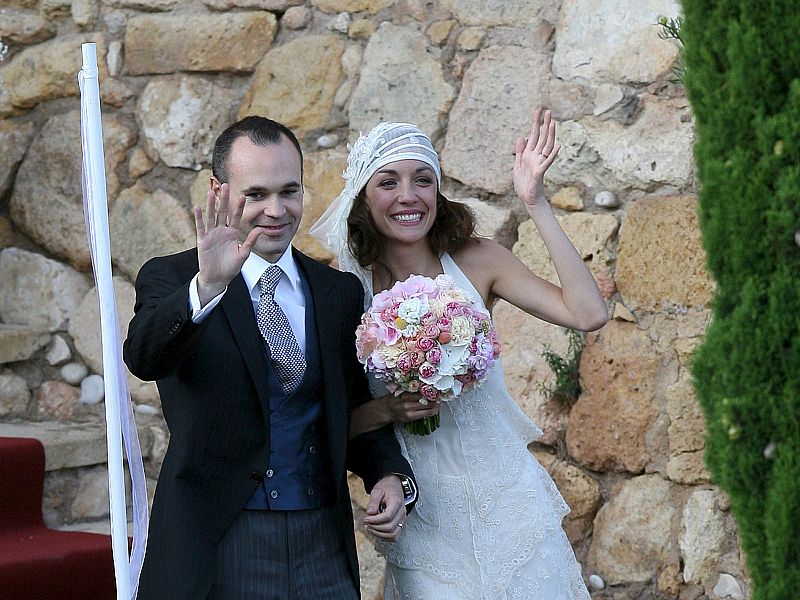 Andrés Iniesta en su boda con Anna Ortiz