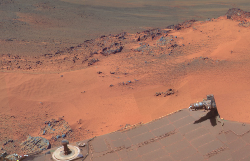 Las imágenes muestran el 'clásico' terreno rojizo de la superficie de Marte