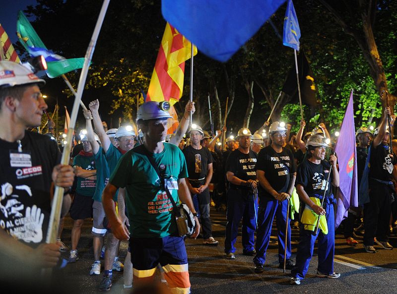 Las dos columnas de la Marcha Negra se han unido para recorrer juntas la última parte del camino hasta Sol