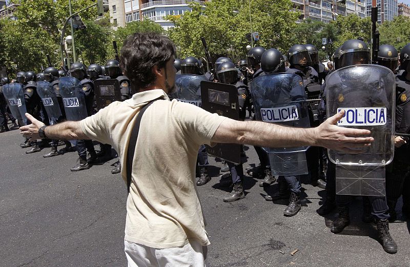 Enfrentamientos en la marcha minera