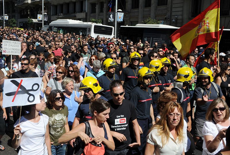 Las manifestaciones paralizan varias calles de Madrid