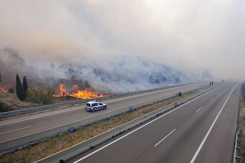 INCENDIO FORESTAL LA JONQUERA (GIRONA)