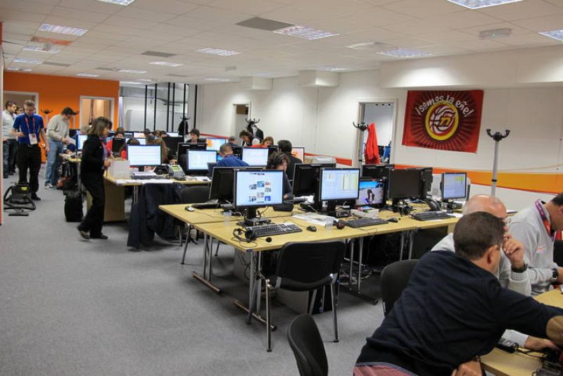 La redacción de RTVE en el IBC de Londres 