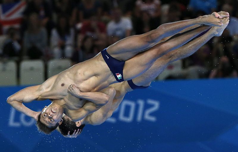 Los mexicanos Germán Sánchez e Iván García Navarro compiten para ganar la medalla de plata en Londres 2012