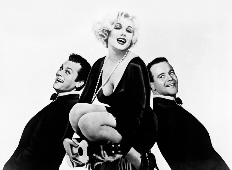 Tony Curtis, Marilyn Monroe y Jack lemmon en 'Con faldas y a lo loco'
