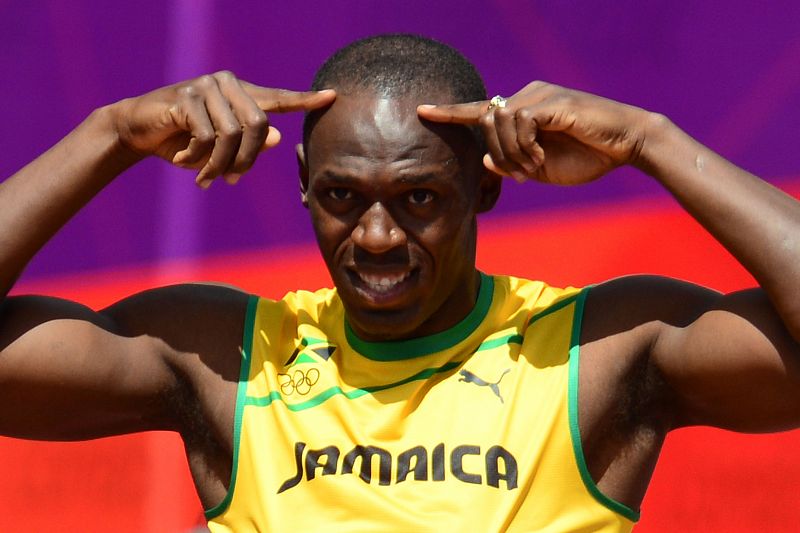 Usain Bolt, antes de empezar a competir.