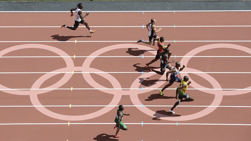Photo finish de la serie de Usain Bolt