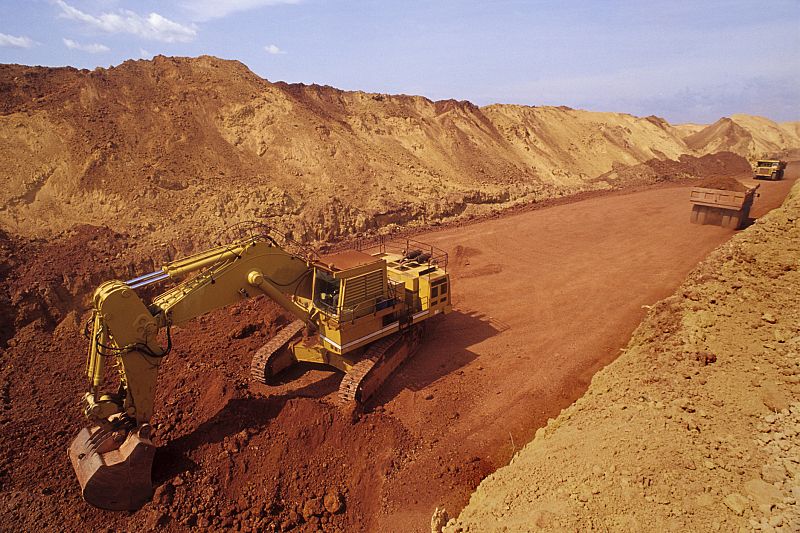 Imagen de una extracción de tierra en la selva Amazónica