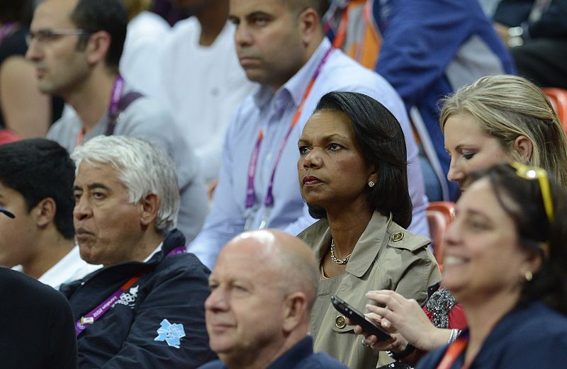 Condoleeza Rice asistió al partido de España contra Brasil de baloncesto, del que saldría el rival de Estados Unidos para cuartos de final.