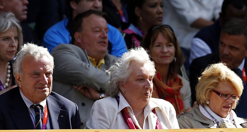 La infanta Pilar de Borbón asiste a las semifinales del torneo olímpico de tenis que tienen lugar hoy 3 de agosto en el All England Club de Wimbledon, Londres.