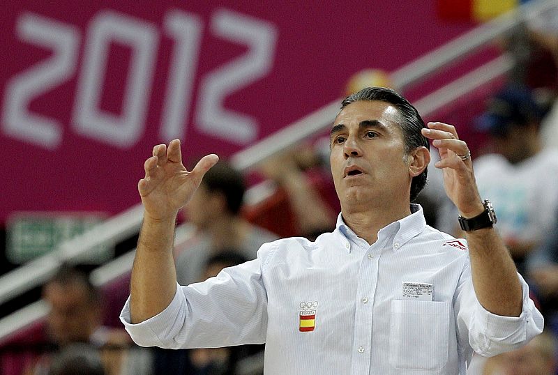 El seleccionador español Sergio Scariolo durante la final de baloncesto masculino de los Juegos Olímpicos de Londres.