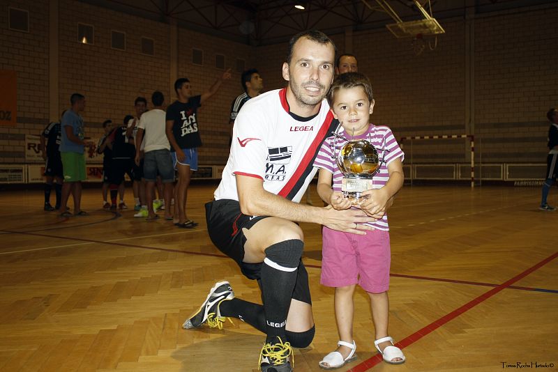 Con papi a todas partes.