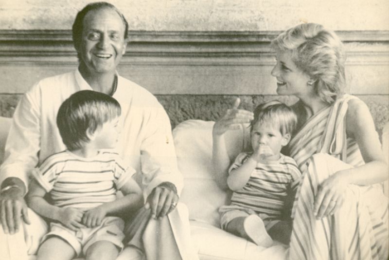 La princesa Diana junto al rey Juan Carlos