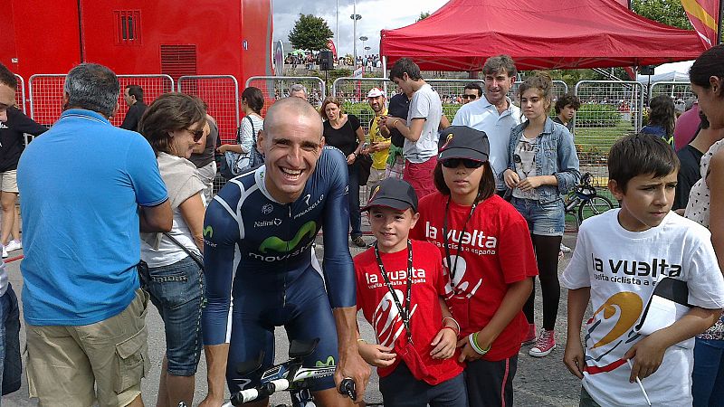 El ciclista Juanjo Cobo, sonriente