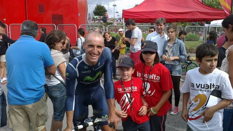 El ciclista Juanjo Cobo, sonriente