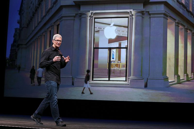 Tim Cook durante la presentación del nuevo iPhone 5.