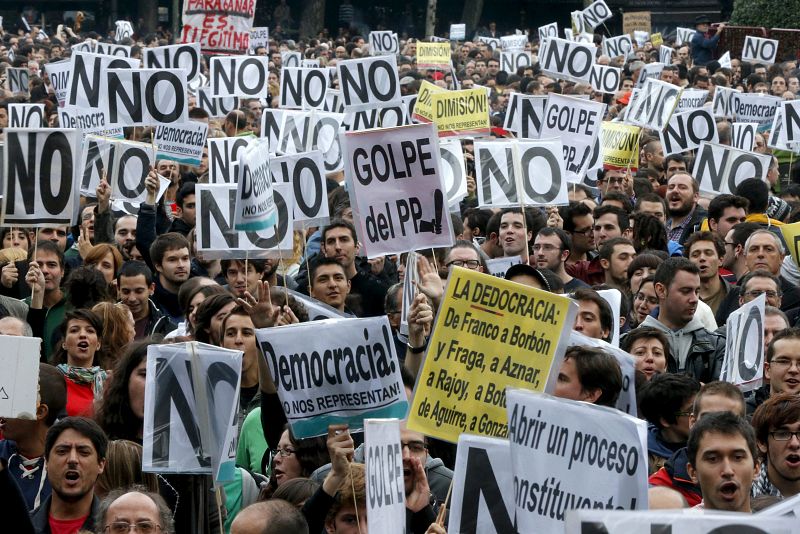 MÁS DE MIL PERSONAS SE CONCENTRAN FRENTE AL CONGRESO DE LOS DIPUTADOS