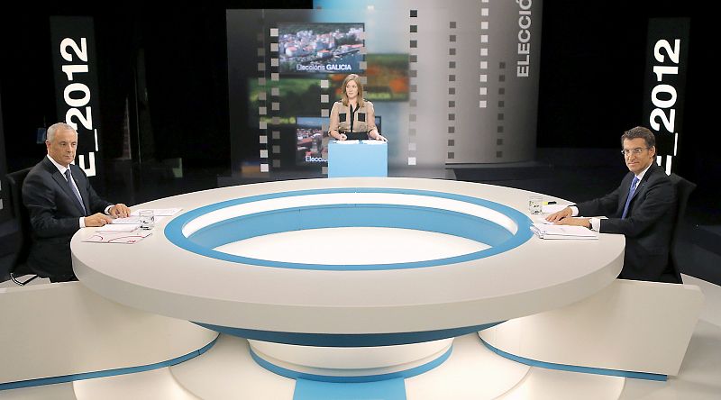 ELECCIONES GALLEGAS DEBATE FEIJOO-VAZQUEZ EN TVG