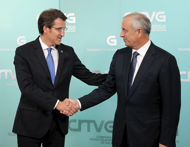 ELECCIONES GALLEGAS DEBATE FEIJOO-VAZQUEZ EN TVG