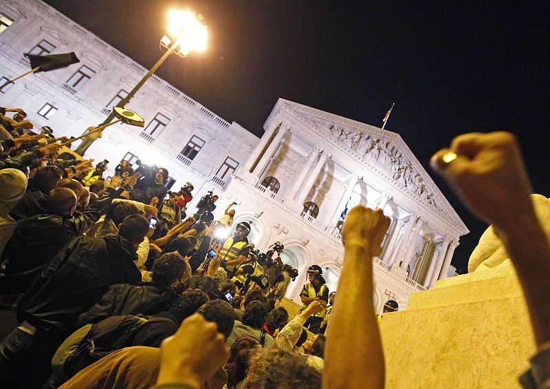 Protestas contra los recortes en Portugal