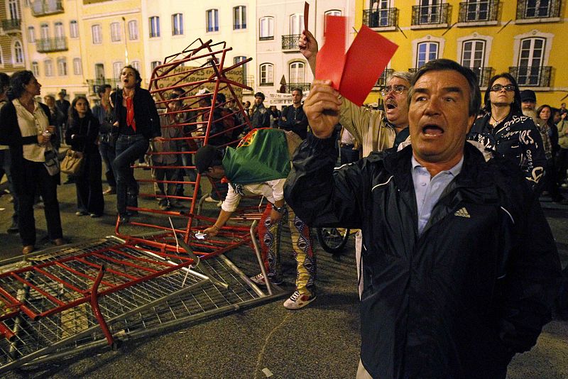 Protestas contra los recortes en Portugal