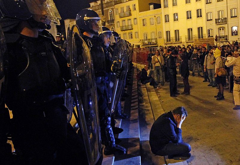 Protestas contra los recortes en Portugal