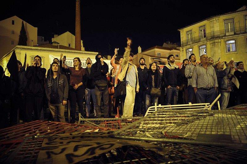 Protestas contra los recortes en Portugal