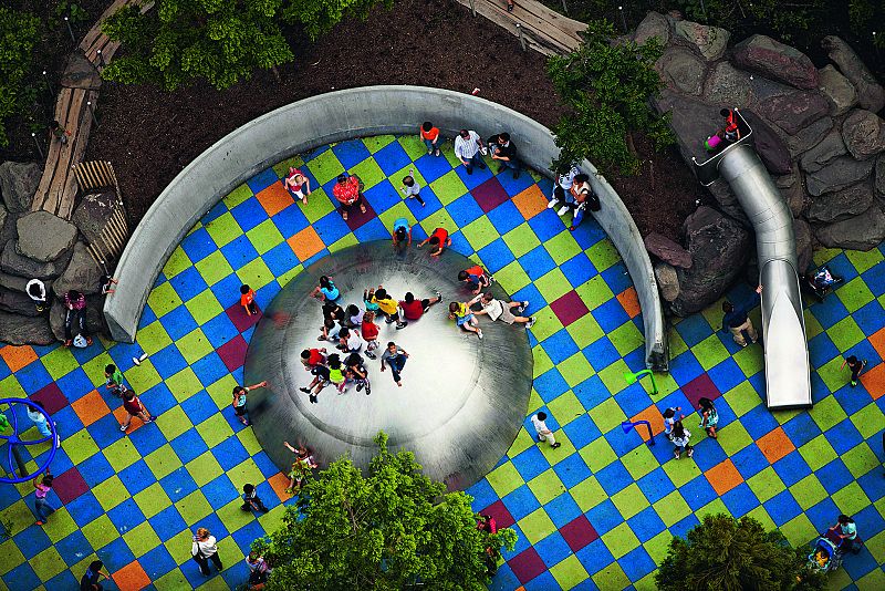 El parque infantil Union Square Playground. Fotografia de Yann Arthus-Bertrand