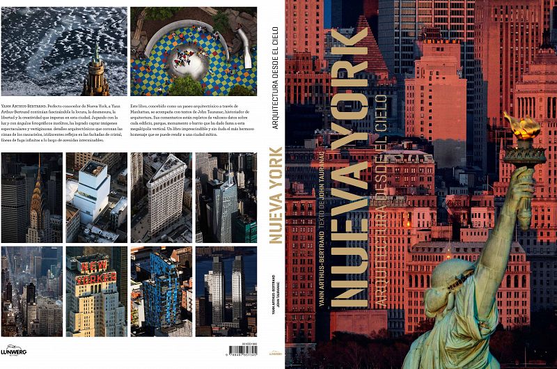 Portada y contraportada del libro 'Nueva York. Arquitectura desde el cielo', de Yann Arthus-Bertrand y John Tauranac