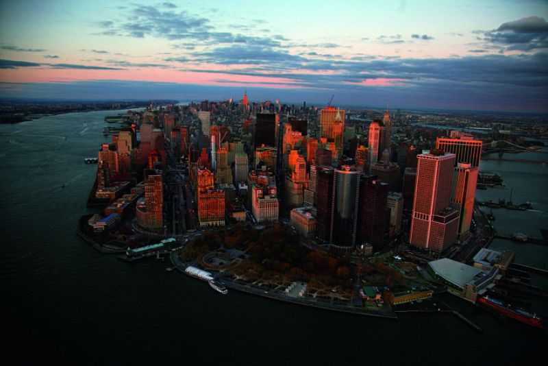  Vista aérea del distrito financiero de Nueva York, de Yann Arthus-Bertrand