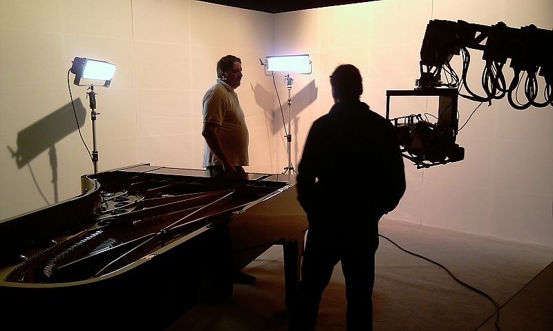 Grabación de piano en el estudio