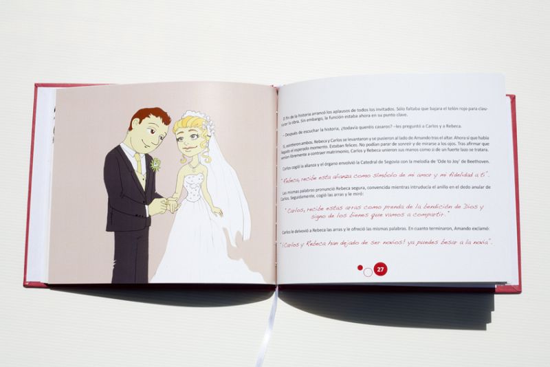 Hay empresas que escriben cuentos basados en las vidas de la pareja con ilustraciones personalizadas.