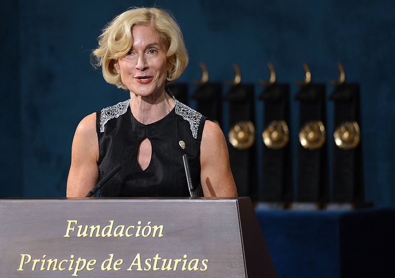 Martha C. Nussbaum delivers a speech during the Prince of Asturias Awards in Oviedo