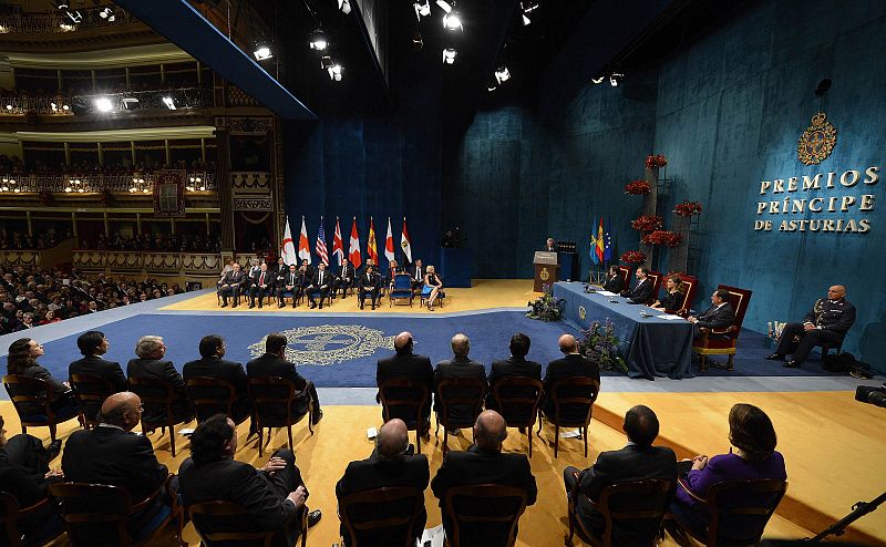 Rafael Moneo of Spain, delivers a speech during the 2012 Prince of Asturias Awards in Oviedo